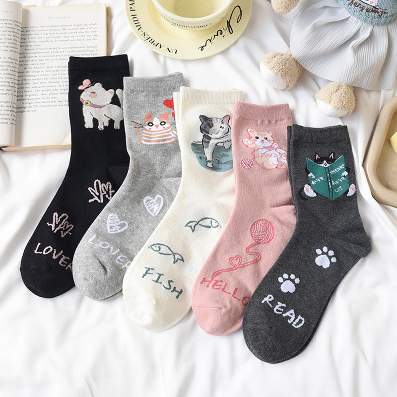 Cartoon Cat Socks