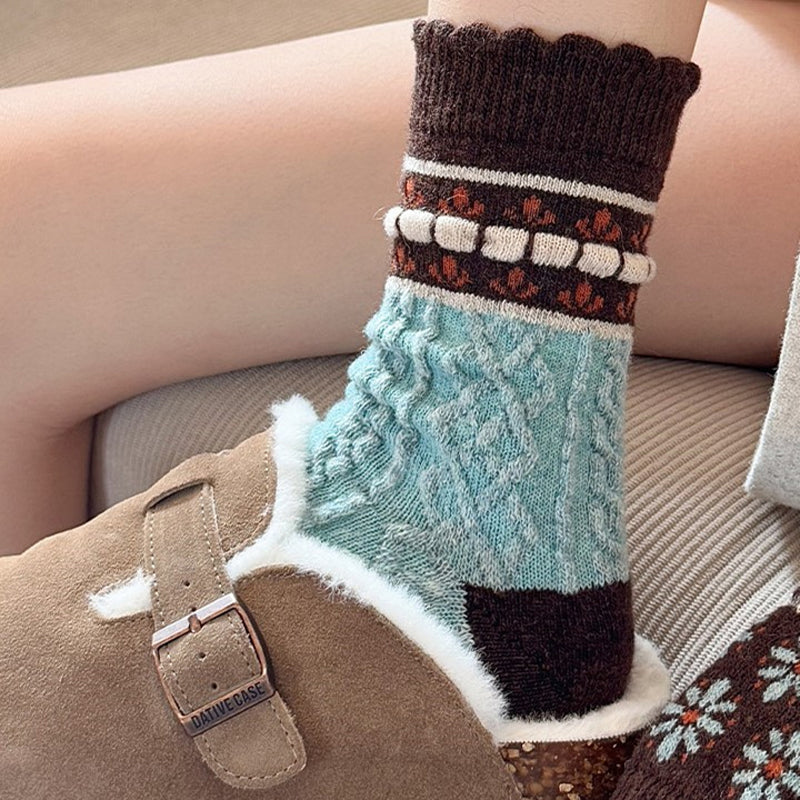 Warm Floral Socks