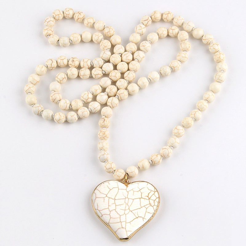 Bohemian Beaded Pendant Necklace