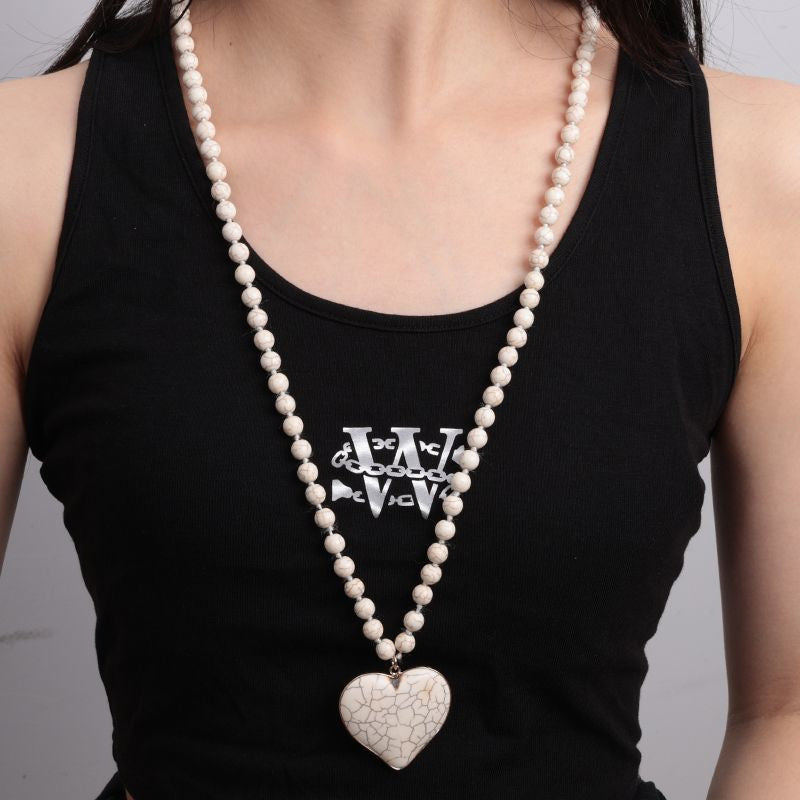 Bohemian Beaded Pendant Necklace