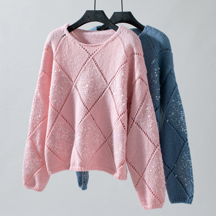 Casual Hollow Knit Sweater