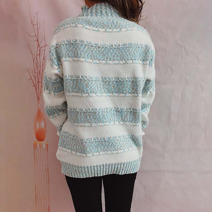 Casual Striped Knit Sweater