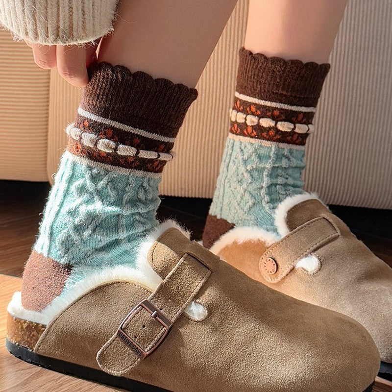 Warm Floral Socks