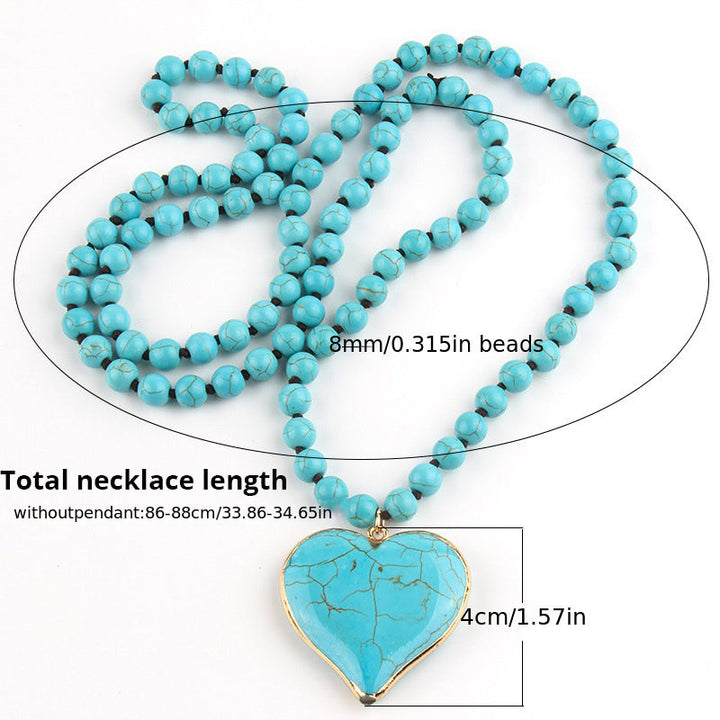 Bohemian Beaded Pendant Necklace