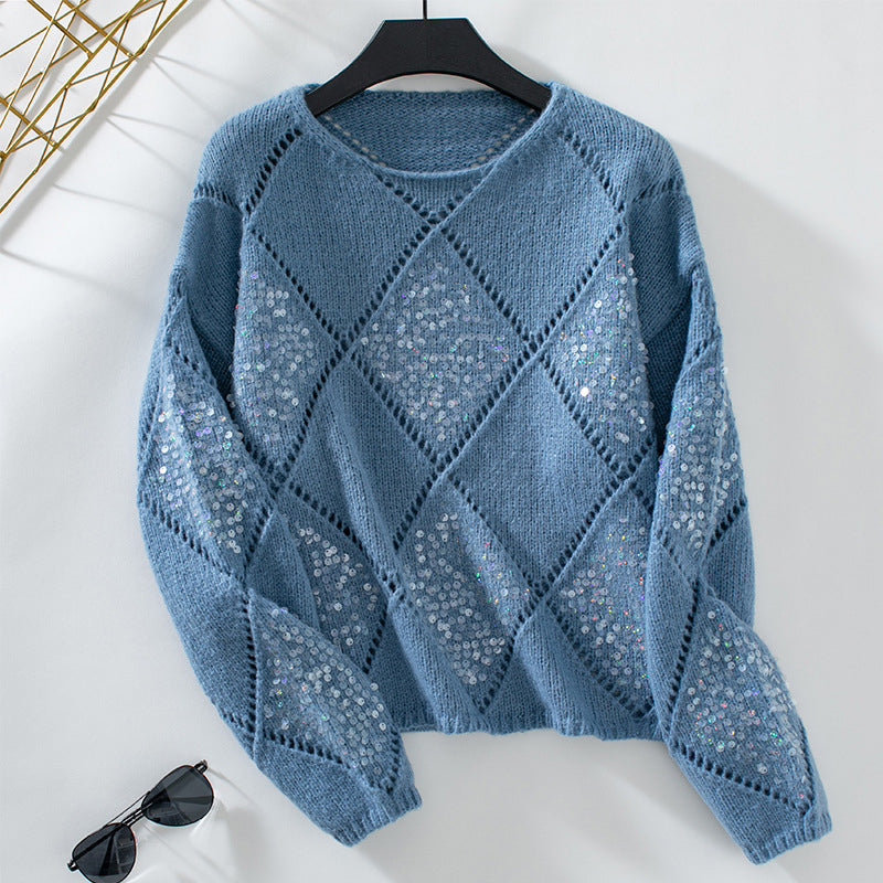 Casual Hollow Knit Sweater