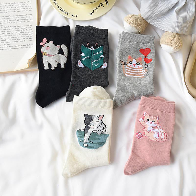 Cartoon Cat Socks