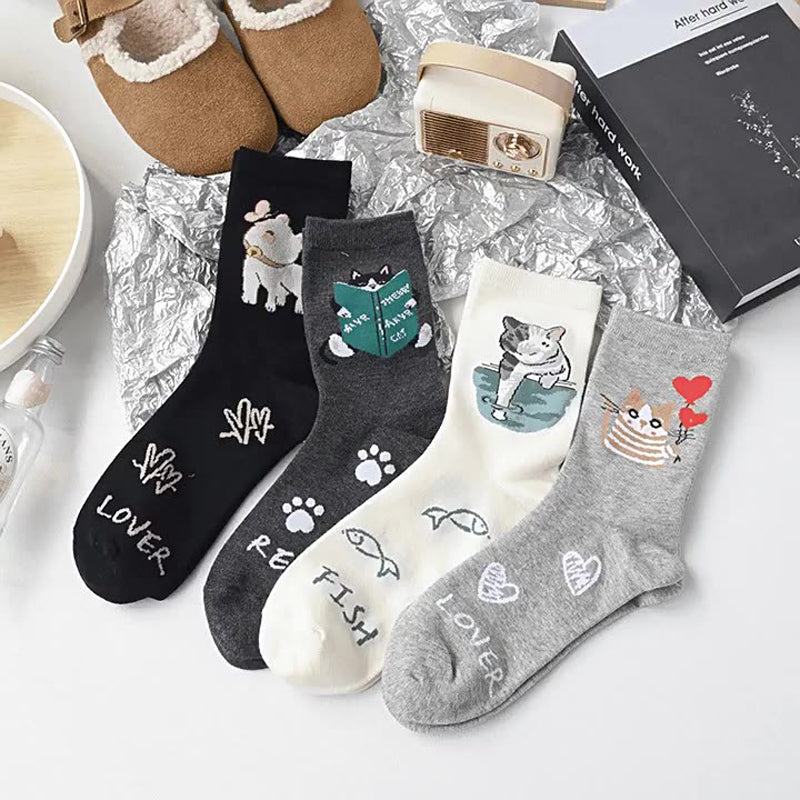 Cartoon Cat Socks