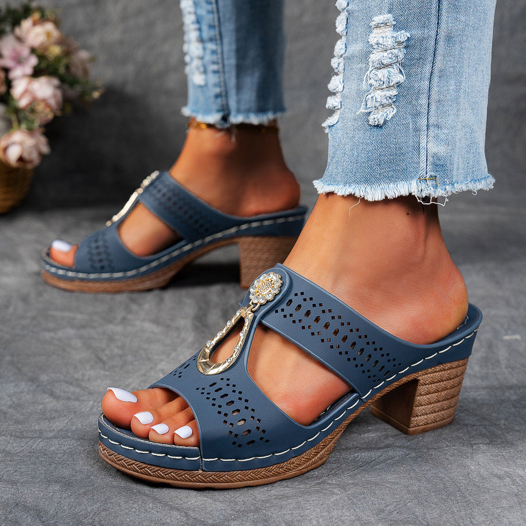 Linda | Sandales Orthopédiques à Talons Hauts