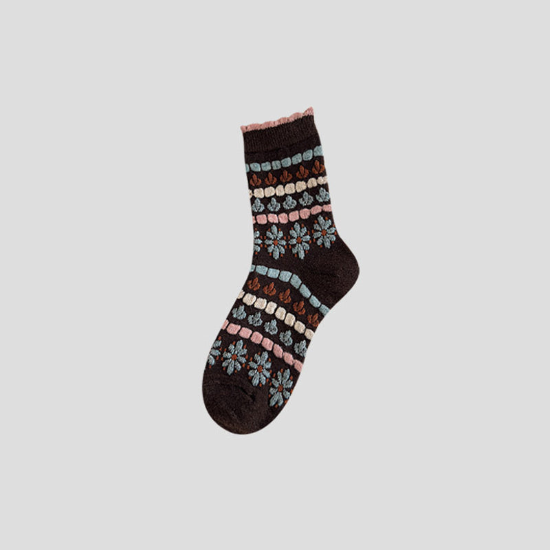 Warm Floral Socks