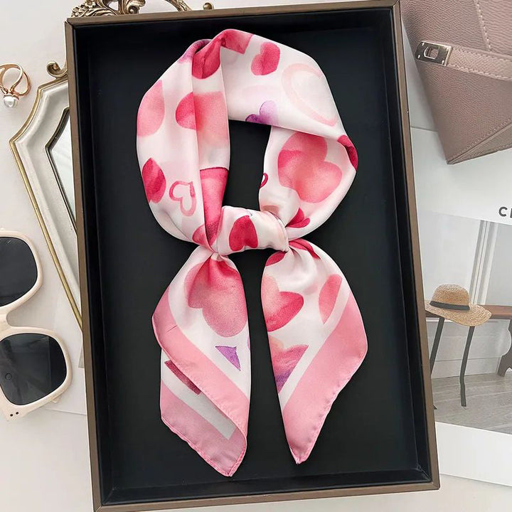 Casual Heart Print Scarf