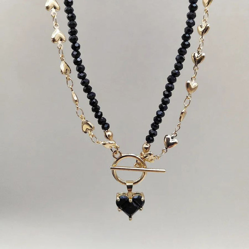 Vintage Beaded Pendant Necklace