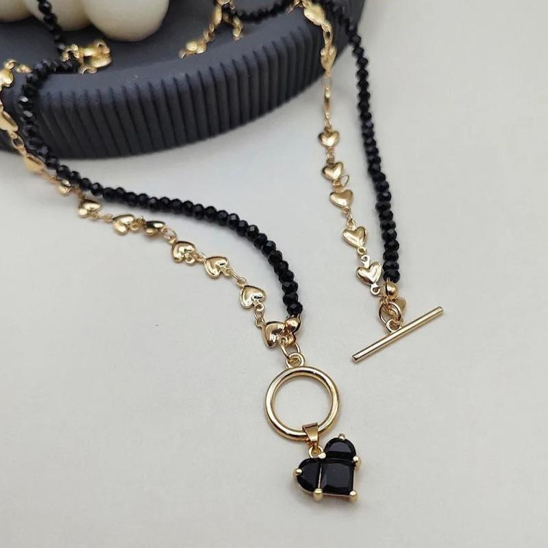 Vintage Beaded Pendant Necklace