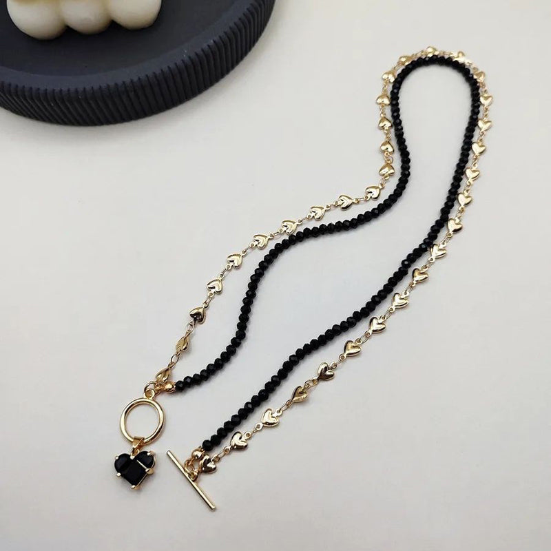 Vintage Beaded Pendant Necklace