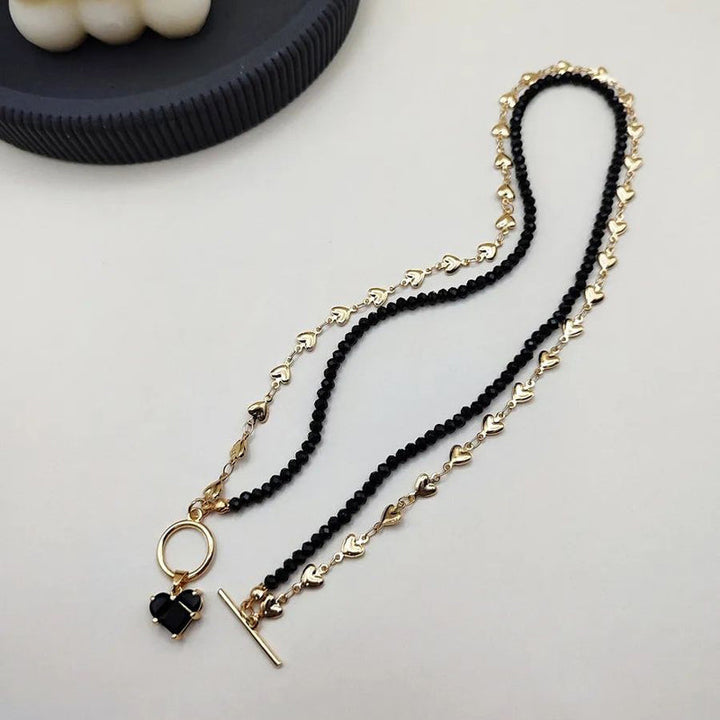 Vintage Beaded Pendant Necklace