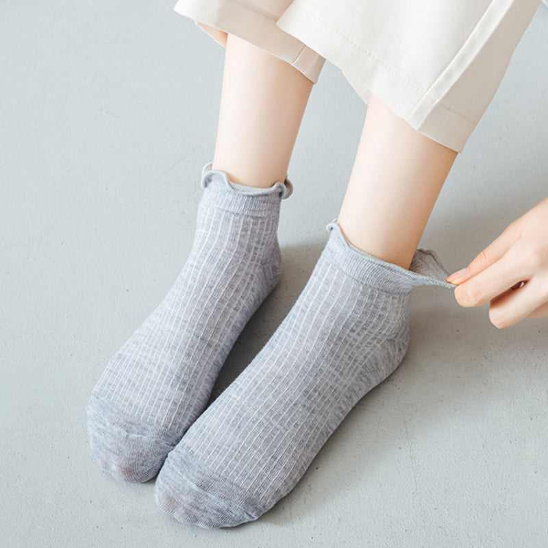 Solid Colour Casual Socks