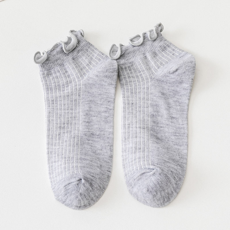 Solid Colour Casual Socks