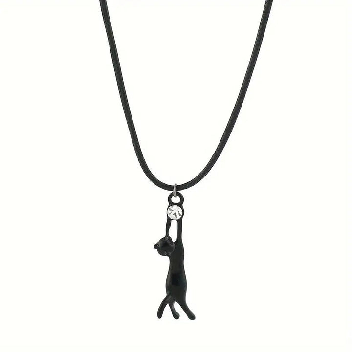 Vintage Cat Pendant Necklace
