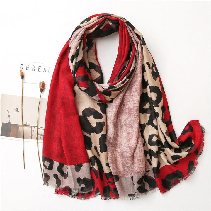 Casual Leopard Print Scarf