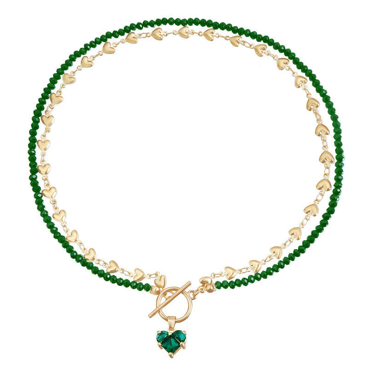 Vintage Beaded Pendant Necklace