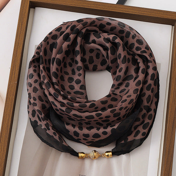 Vintage Leopard Print Scarf