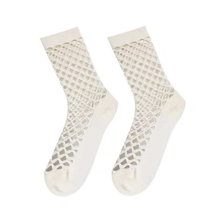 Solid Colour Mesh Socks
