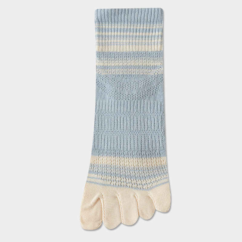 Colourful Striped Five-Toe Socks