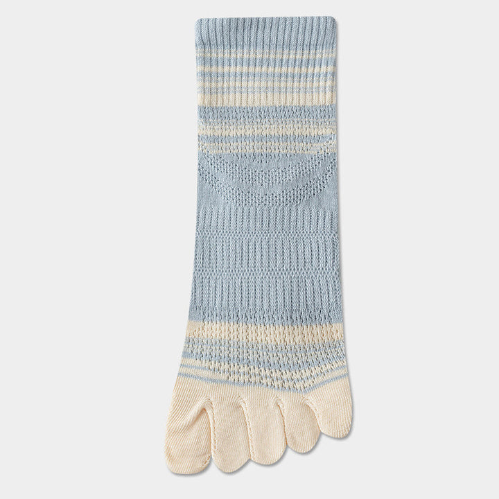 Colourful Striped Five-Toe Socks
