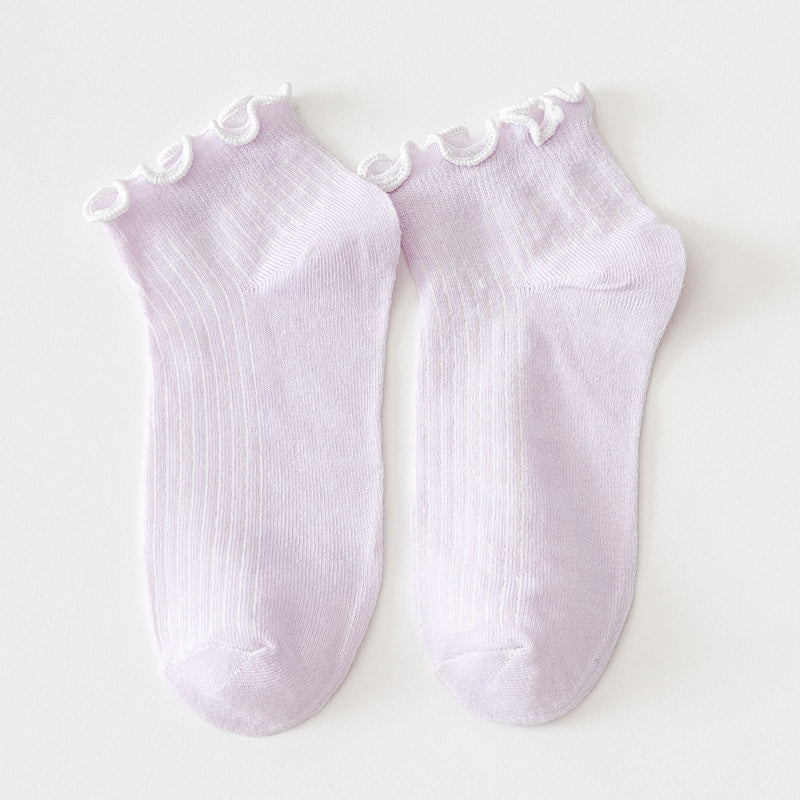 Solid Colour Casual Socks