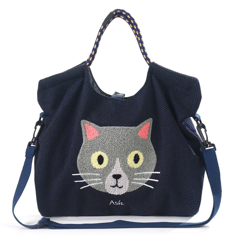 Casual Cat Pattern Bag