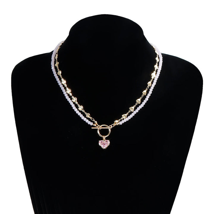 Vintage Beaded Pendant Necklace
