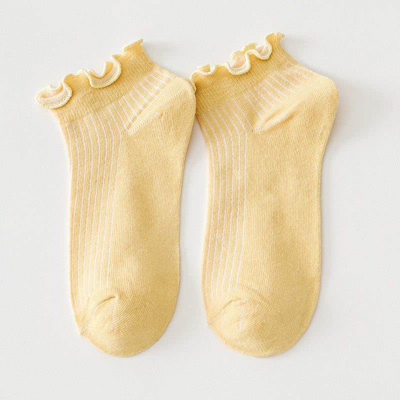 Solid Colour Casual Socks
