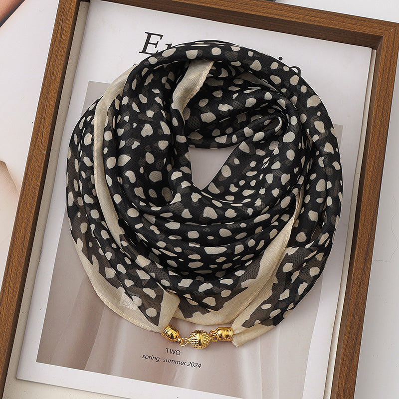 Vintage Leopard Print Scarf