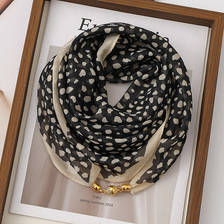 Vintage Leopard Print Scarf