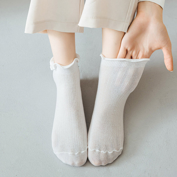 Solid Colour Casual Socks
