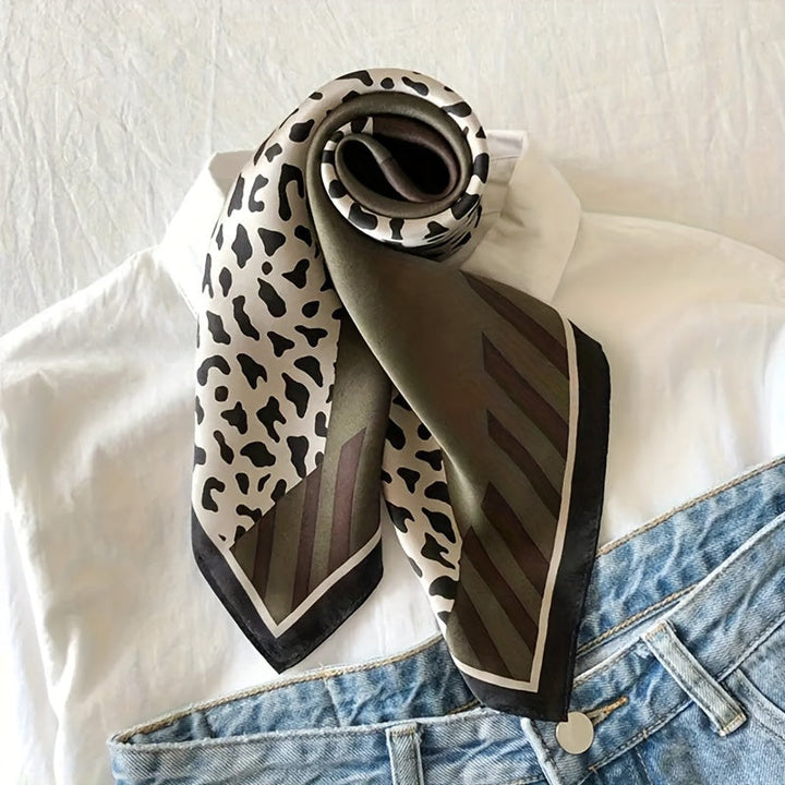 Vintage Leopard Print Scarf