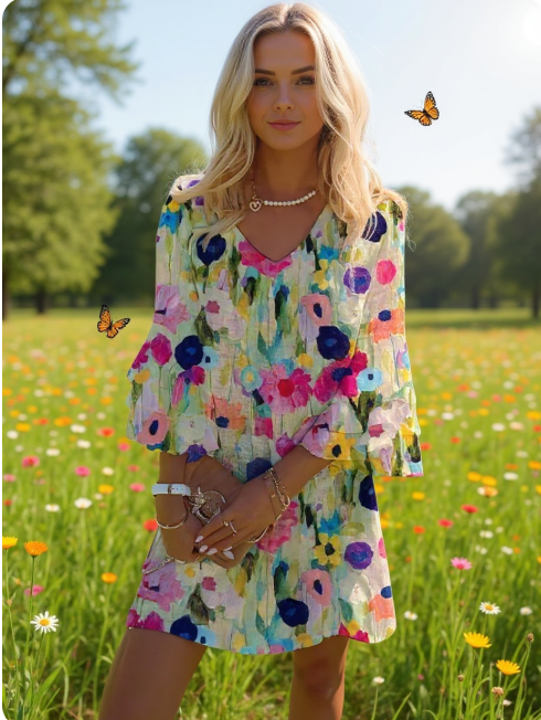 Mia - Robe Mini Fleurie