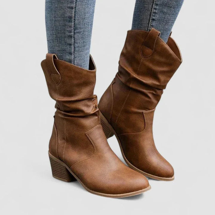 Vivian – Bottes en Cuir Orthopédiques