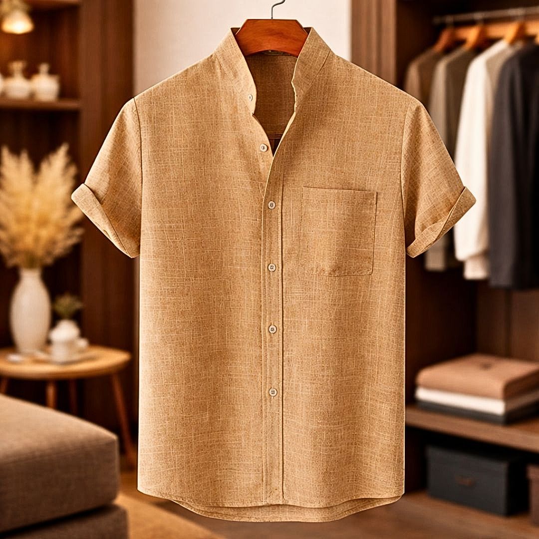 Chemise en Lin à Manches Courtes