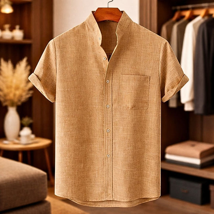 Chemise en Lin à Manches Courtes