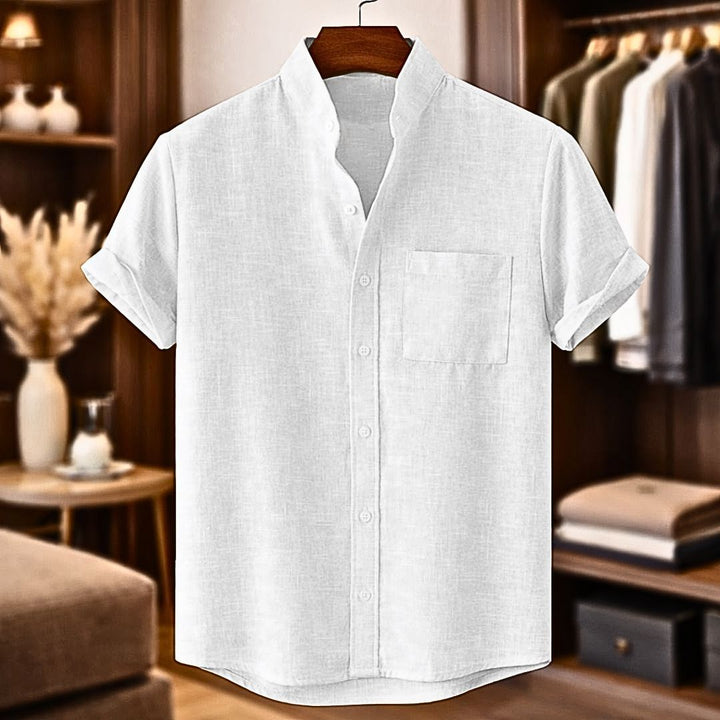 Chemise en Lin à Manches Courtes