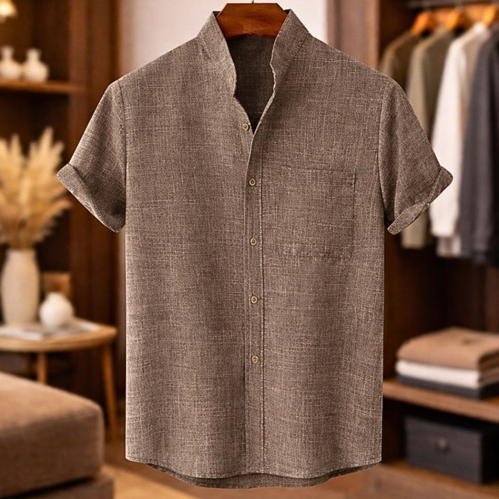 Chemise en Lin à Manches Courtes