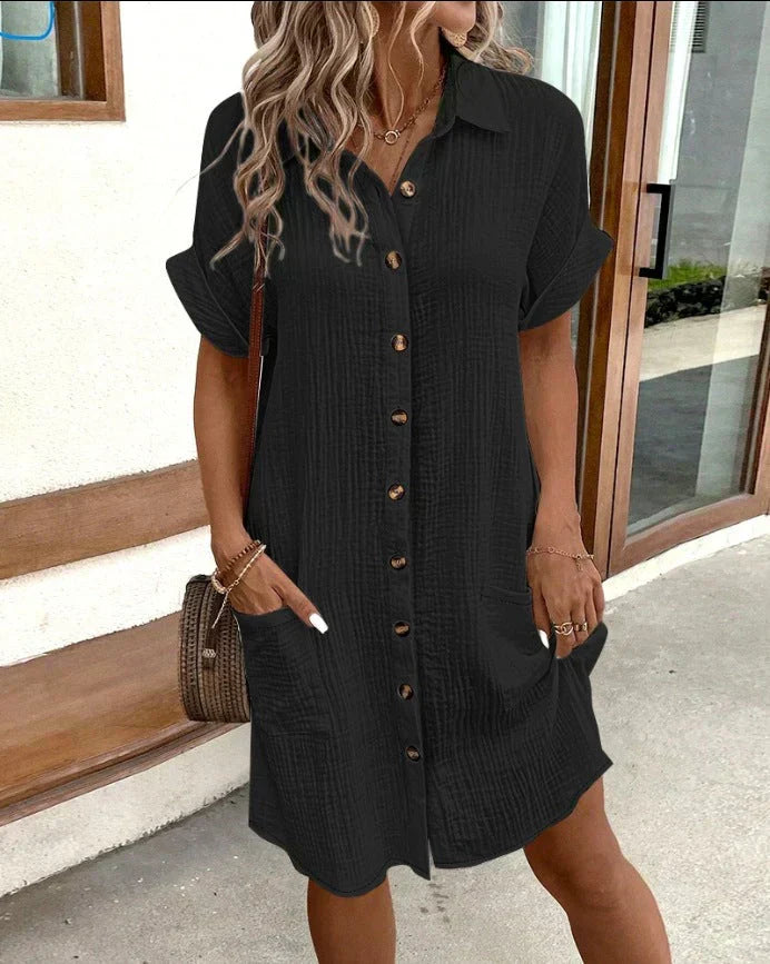 Dunya - Élégante Robe Polo Ceinturée