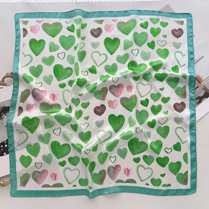 Casual Heart Print Scarf