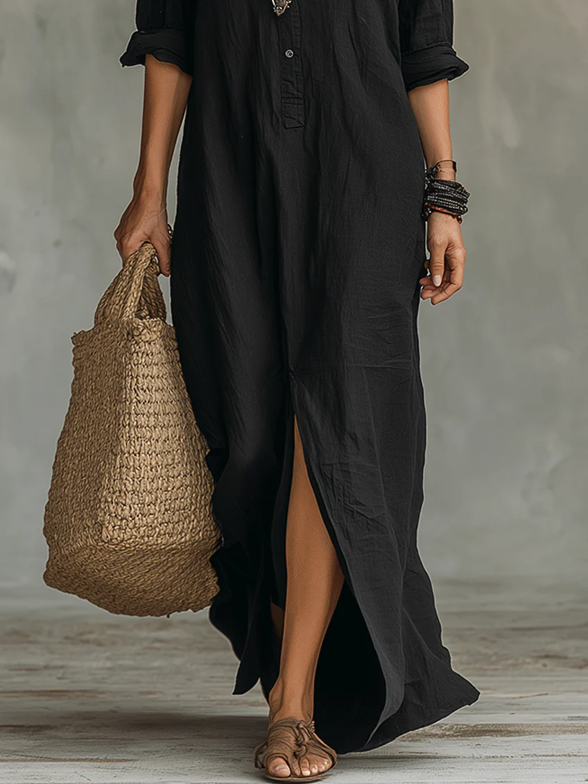 Soline - Élégante Robe Maxi Fluide