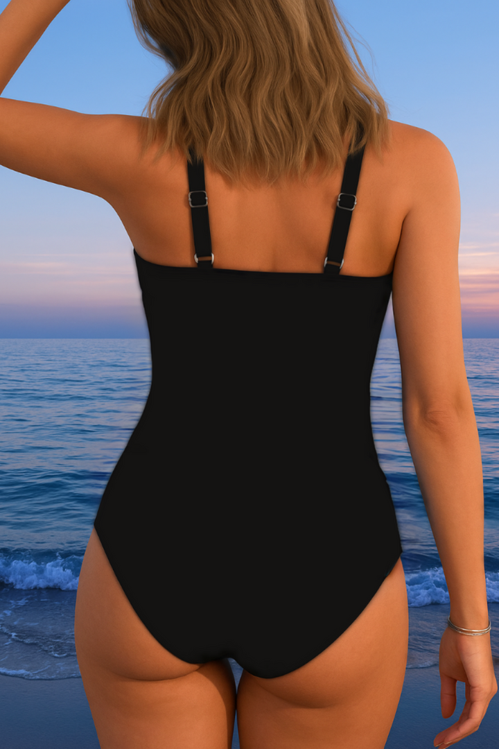 Maillot de bain enroulé luxueux avec imprimé coloré
