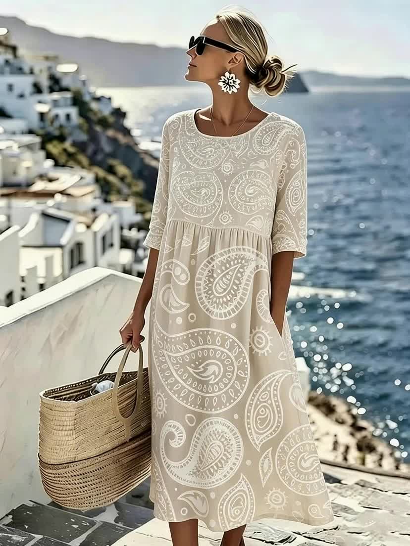 Amelie™ | Robe Midi Paisley Breeze