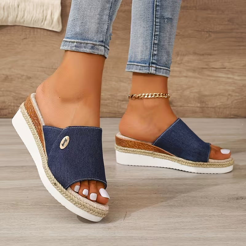 Mirelba | Sandale Plate en Lin