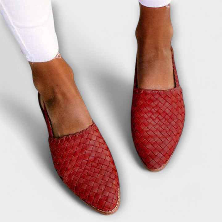 Aurora | Mocassin à talon tissé