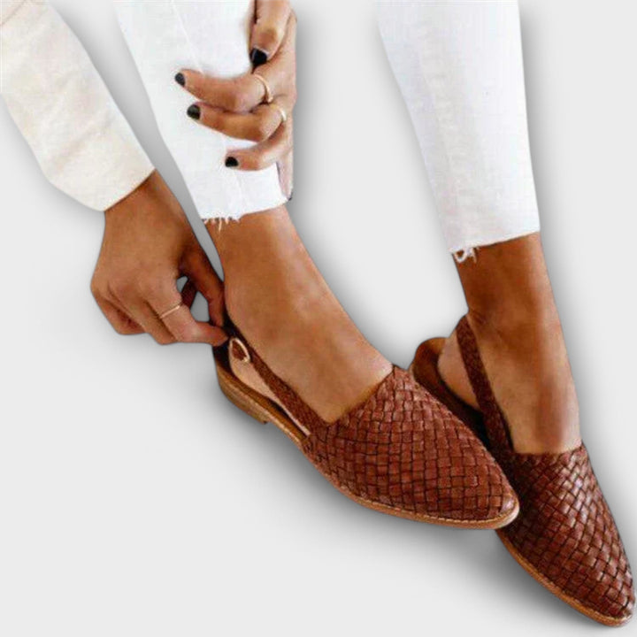 Aurora | Mocassin à talon tissé