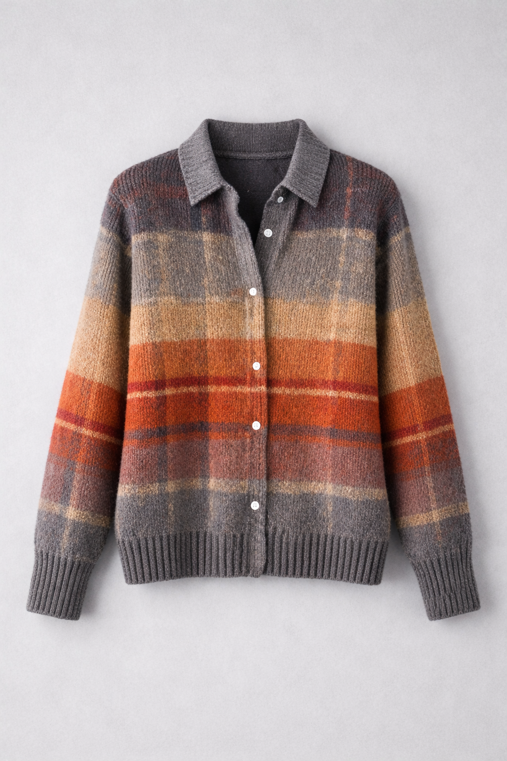 Avery - Cardigan à Carreaux Douillet